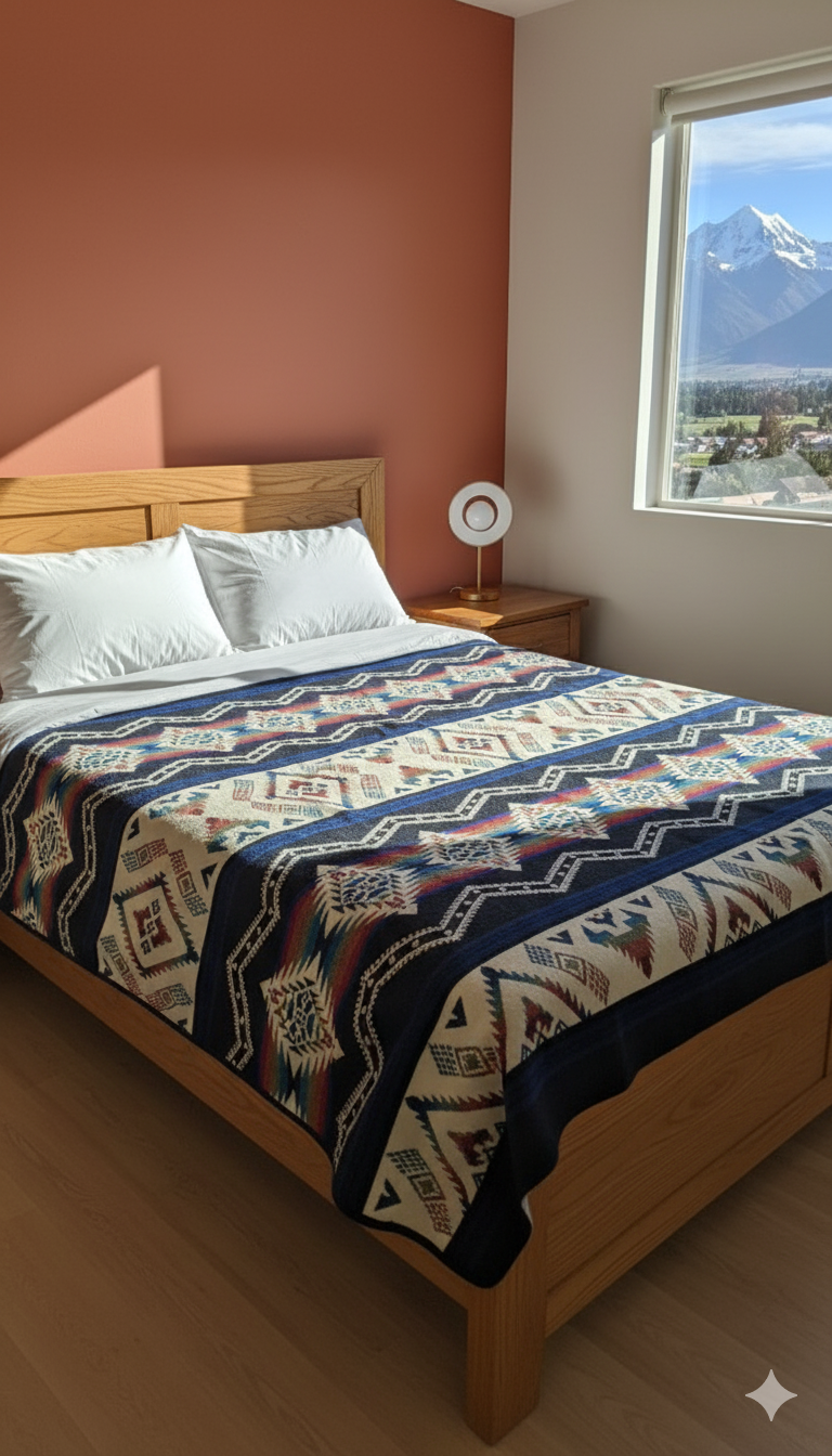 Andean Geometric Mountain Blanket