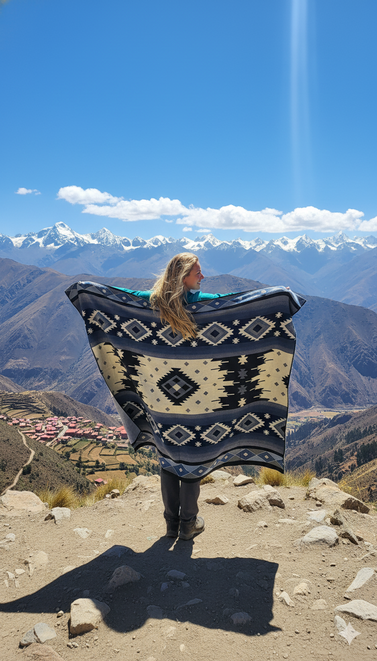 Andean Indigo Blanket