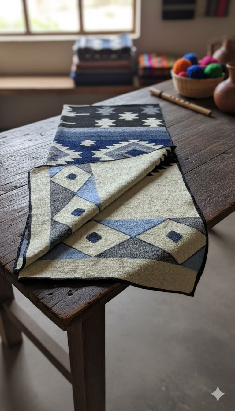 Andean Indigo Blanket