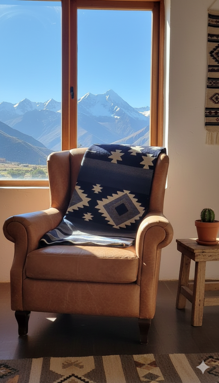 Andean Indigo Blanket