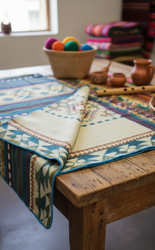 Andes Alpine Turquoise Blanket