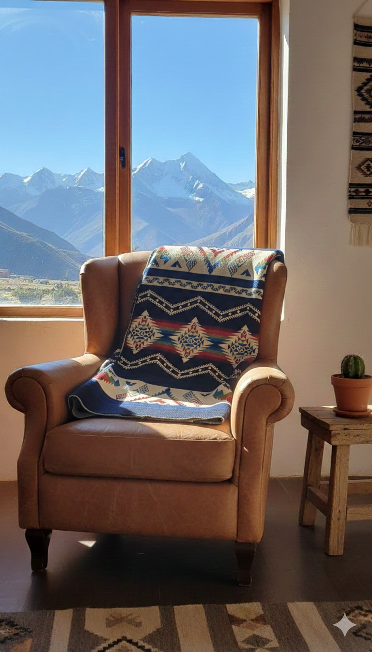 Andean Geometric Mountain Blanket